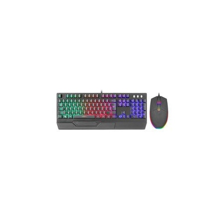 Cable Wholesale Gaming RGB LED light up USB Keyboard and Mouse Combo 5012-80105